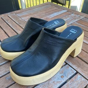 Women’s black and tan Miista heeled shoes